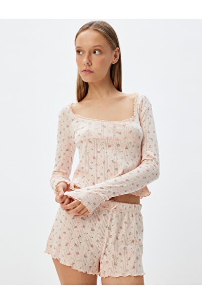 Koton Kadın / Kız Yetişkin Pembe Desenli Pijama Altı