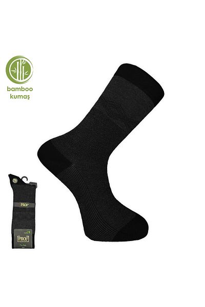 Pro Çorap Мъжки бамбукови чорапи - Tumaniş - Черни (17104-R1)