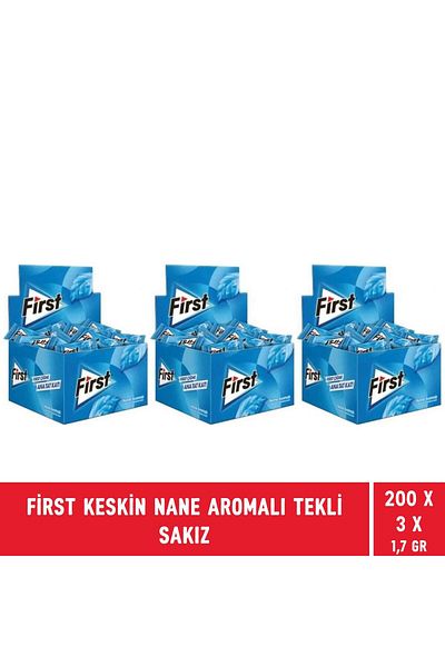 First Sharp Mint Flavored Single Chewing Gum 1.7 Gr - 600 Pieces