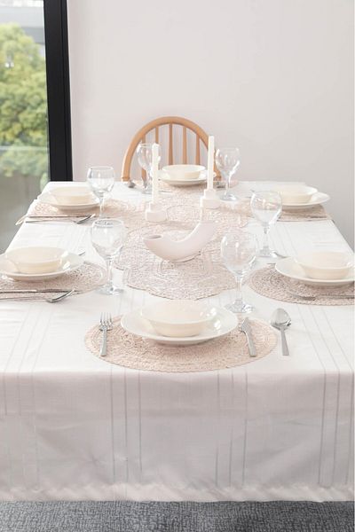 FAVORA Freesia Velvet 7 Piece American Service Supla Runner Set - Mink