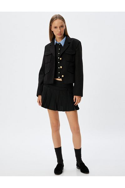 Koton Classic Collar and Pocket Detailed Seasonal Jacket