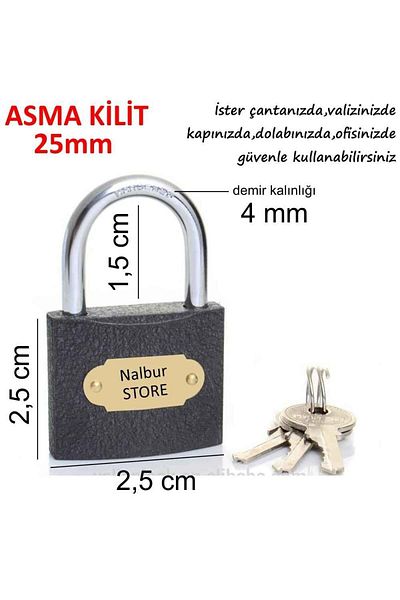 Ebax Cabinet Drawer Chest Padlock 25mm Cast