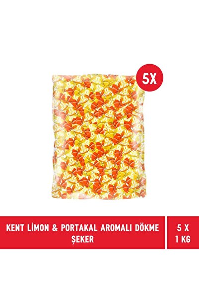 KENT Olips Limon & Portakal Aromalı Dökme Bayram Şekeri 1 Kg - 5 Adet