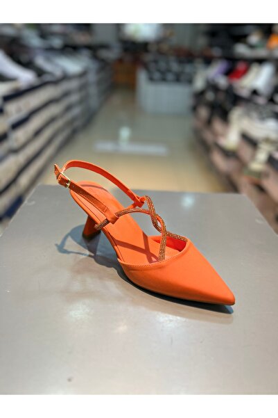 Genel Markalar Serrace Malzeme Topuklu Taşlı Şık Ayakkabı