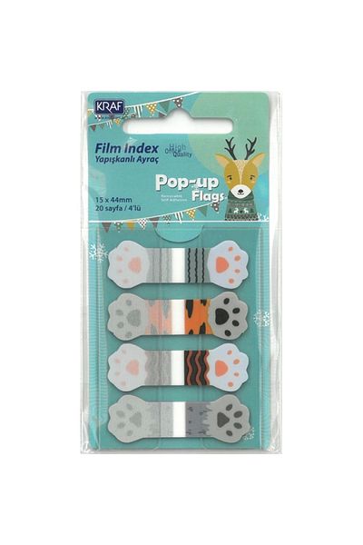 KRAF 41544 Index Film (PP) 15x44mm.4x20ypPop-up Patterned Adhesive Bracket