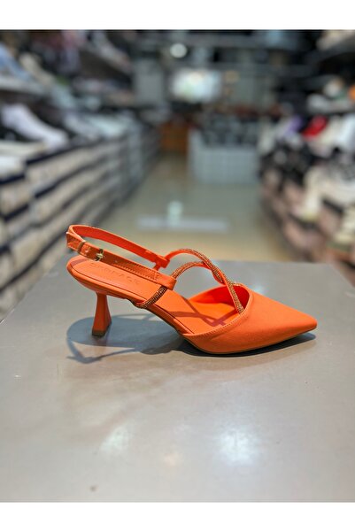 Genel Markalar Serrace Malzeme Topuklu Taşlı Şık Ayakkabı