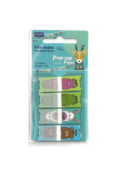 KRAF 41544 Index Film (PP) 15x44mm.4x20ypPop-up Patterned Adhesive Bracket