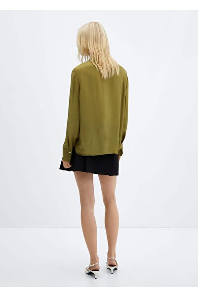 MANGO Woman Cepli dökümlü gömlek