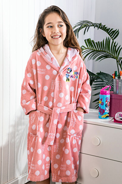 Özdilek Minnie Mouse Fashion Disney Lisanslı Çocuk Bornoz Seti 7/8 Yaş