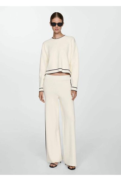 MANGO Woman Contrast Colored Sweater