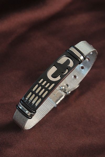 Clariss 316L الصلب الأسود النسر المصري القديم قابل للتعديل سوار الحبل الخوص