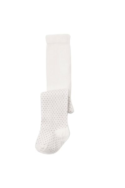Bibaby Ecru Nessiworld Classic Polka Dot Pantyhose 68438