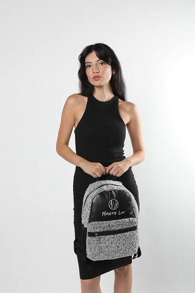 Monte Lui Gray Plush Backpack - Mnt3637