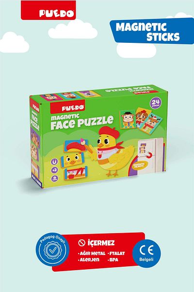 PUEDO Magnetic Face Puzzle - Cute Faces