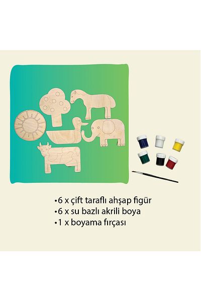 Imaginory Alice And Grace Imaginory Wooden Painting Set - Farm