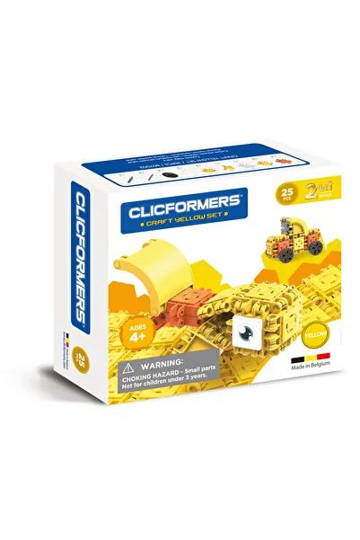 CLICFORMERS مجموعة الحرف اليدوية الصفراء - 25 قطعة