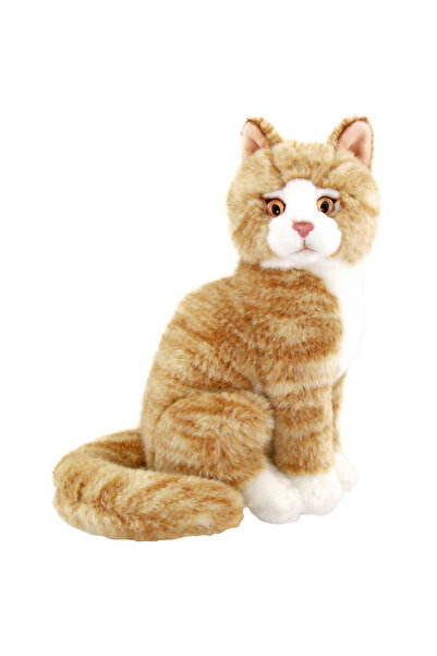 Animals Of The World Oturan Bej Kedi Peluş Oyuncak 22cm