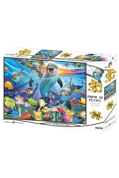 Prime 3D Oyuncu Yunuslar 500 Parça Yetişkin Puzzle 10363