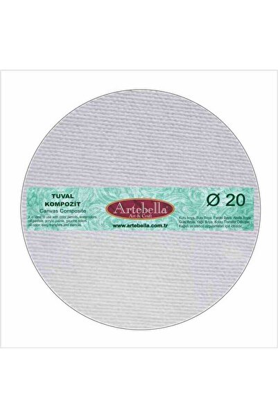 Artebella Preslenmiş Tuval Kompozit Yuvarlak 20cm