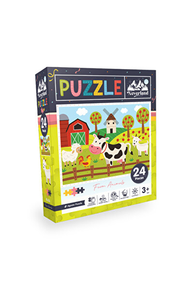 Neverland 24 Pieces Jigsaw Puzzle - Farm Animals (Çiftlik Hayvanları)