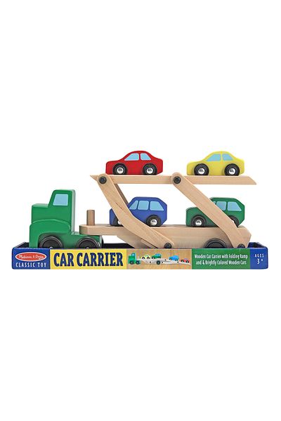 Melissa & Doug ميليسا ودوغ نقل السيارات الخشبية
