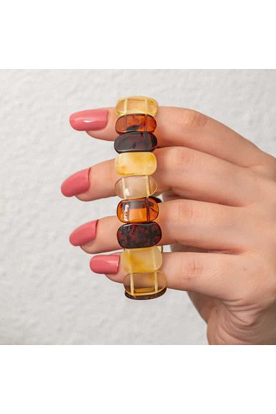 LiderGlobal Adult Drop Amber Bracelet