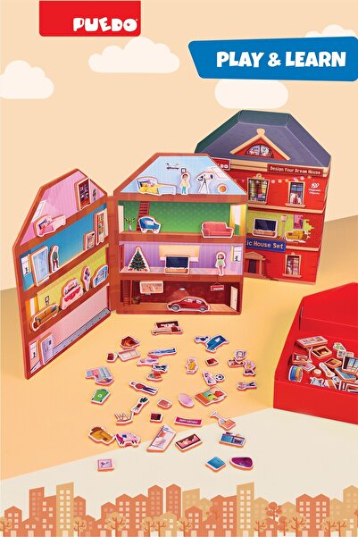 PUEDO Magnetic Play Set - Playhouse