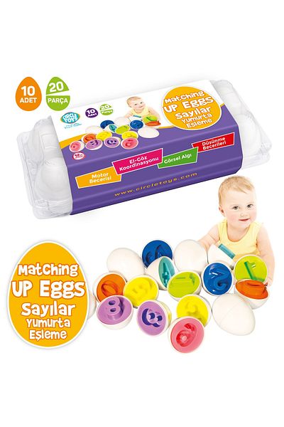 Circle Toys 10-Piece Egg Matching Numbers