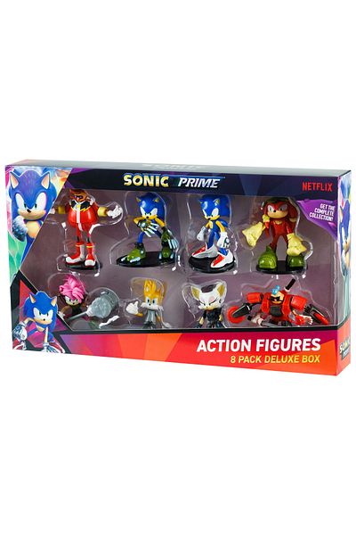 Sonic مجموعة شخصيات الحركة الفاخرة المكونة من 8 قطع