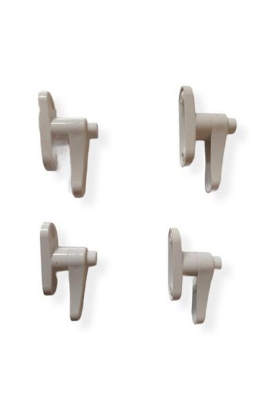 Adilon PVC Push Door-Window Plastic Safety Lock White 4 Pieces - Plastic Pimapen Safety Latch