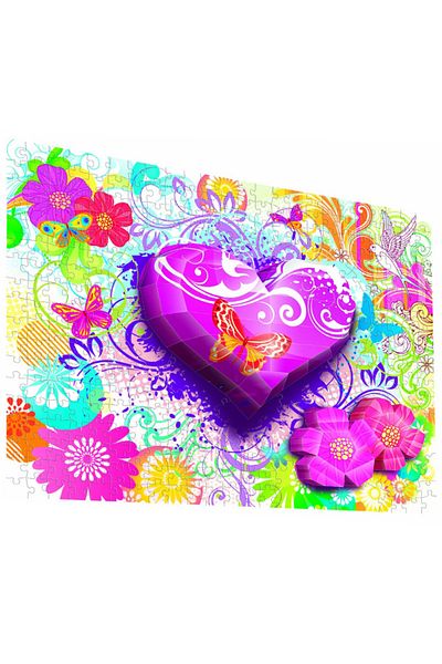 Mega Puzzles 250 Piece 3d Breakthrough Puzzle Hearts and Flowers 50680