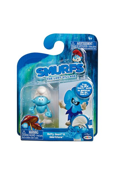 ŞİRİNLER Jakks Pacific Lovers Lost Village Strong Cute & Smurfstorm Figure Set