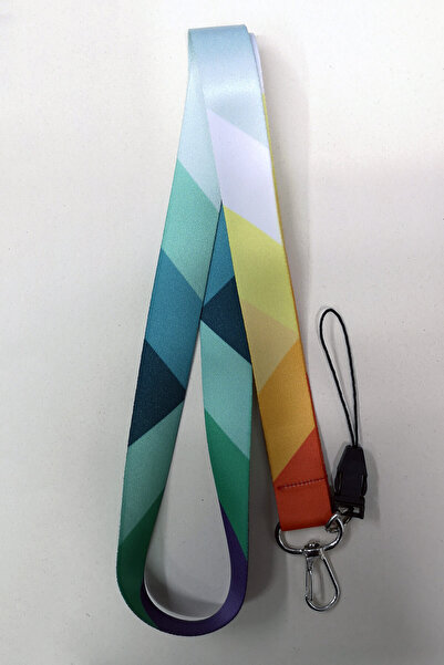 Apptakı Renkli Desen Yaka Kartı Aksesuar Boyun İpi Boyun Aski İpi Telefon Ask...