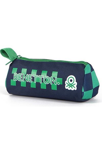 Benetton Geantă pentru stilou cu model verde cu un singur compartiment United Colors of Benetton 03777