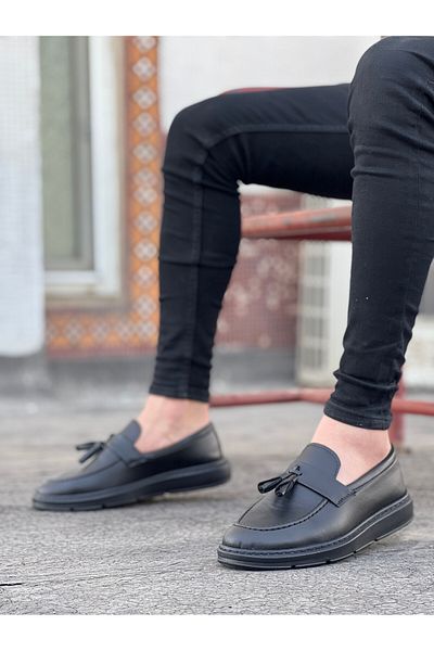 BOA Ba0005 Laceless High Sole Classic Belted Tasseled Corcik Men's Shoes