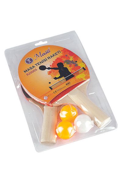 Masis 2 Rackets and 3 Balls Table Tennis Set