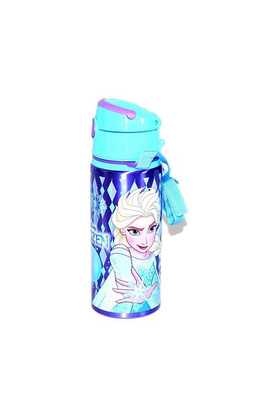 Hakan Çanta Frozen School Water Bottle with Straw Steel Bottle 97833 Original
