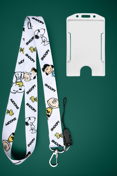 Apptakı Snoopy Boyun Ipi Boyun Askı Ipi Boyun Askısı Ve Kartlık - Ass0276-1