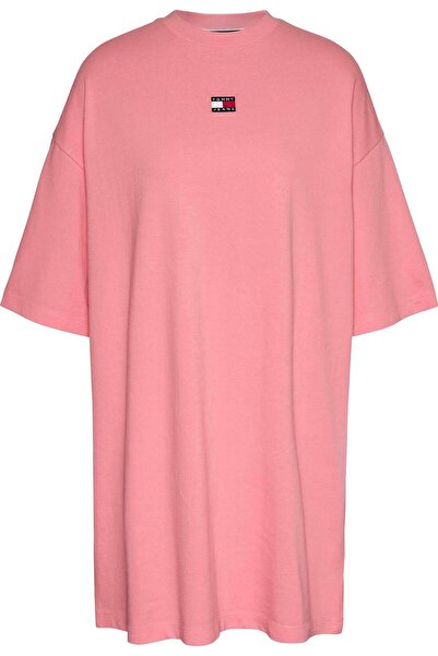 Tommy Hilfiger TOMMY JEANS KADIN BADGE T-SHIRT ELBİSE