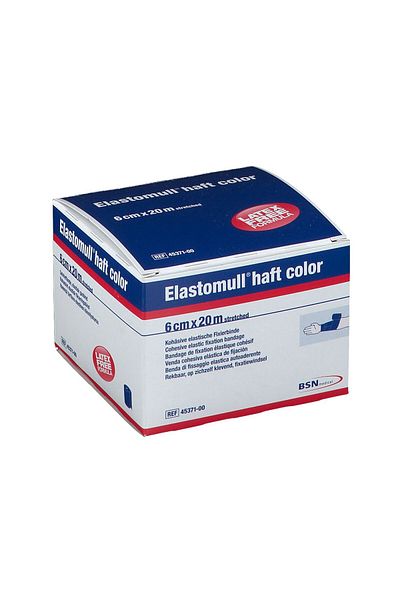 BSN ضمادة تثبيت Elastomull Haft Lf Bsn مقاس 6 سم × 20 م باللون الأزرق