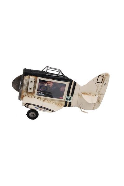 LiderGlobal Airplane Frame Vintage Decorative Home Office Gift