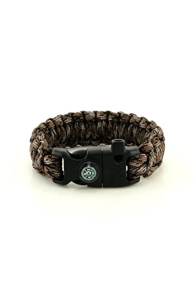 bannt Survival Paracord Bileklik (ÇÖL KAMUFLAJ)