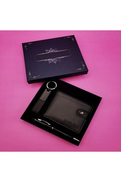 ECOME Keychain Wallet Black Touchpen Pen Decorative Gift
