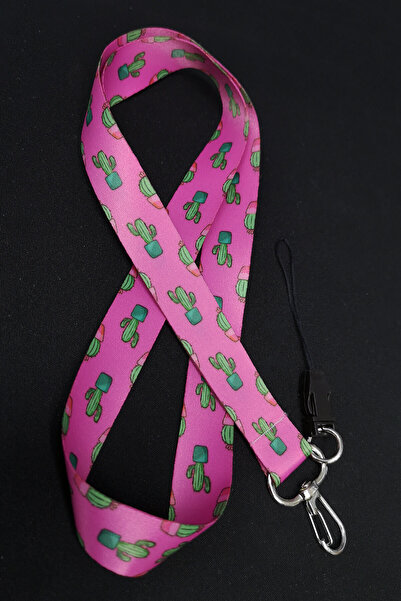 Apptakı Kaktüs Yaka Kartı Aksesuar Boyun İpi Boyun Aski İpi Telefon Askısı - ...