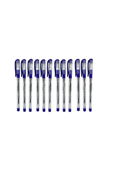 Mynote Pro 0.7 Mm Gel Needle Point Ballpoint Pen Blue 12 Pieces