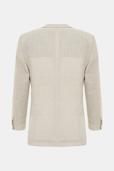 W Collection BEJ DÜĞMELİ PAMUK/YÜN CEKET