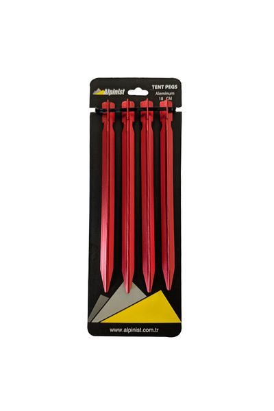 SAVEX Alpinist 6061 Αλουμινένιο Στύλο Σκηνής - 18 cm Κόκκινο, Σετ 4 τεμαχίων