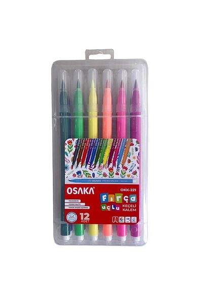 Osaka Brush Tip Felt Pen 12 Pack Okk-221