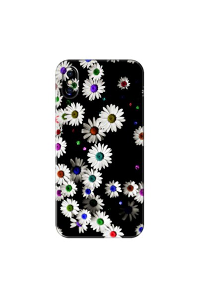 Zebana حافظة سيليكون متوافقة مع هاتف Apple iPhone XS Daisy V1 (مطبوعة)