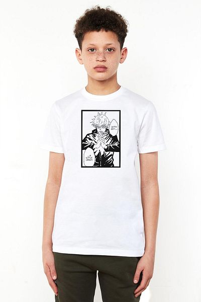 Tshirthane Jujutsu Kaisen Anime Satoru Gojo Ας πάρουμε ένα μικρό τρελό λευκό μπλουζάκι για παιδιά